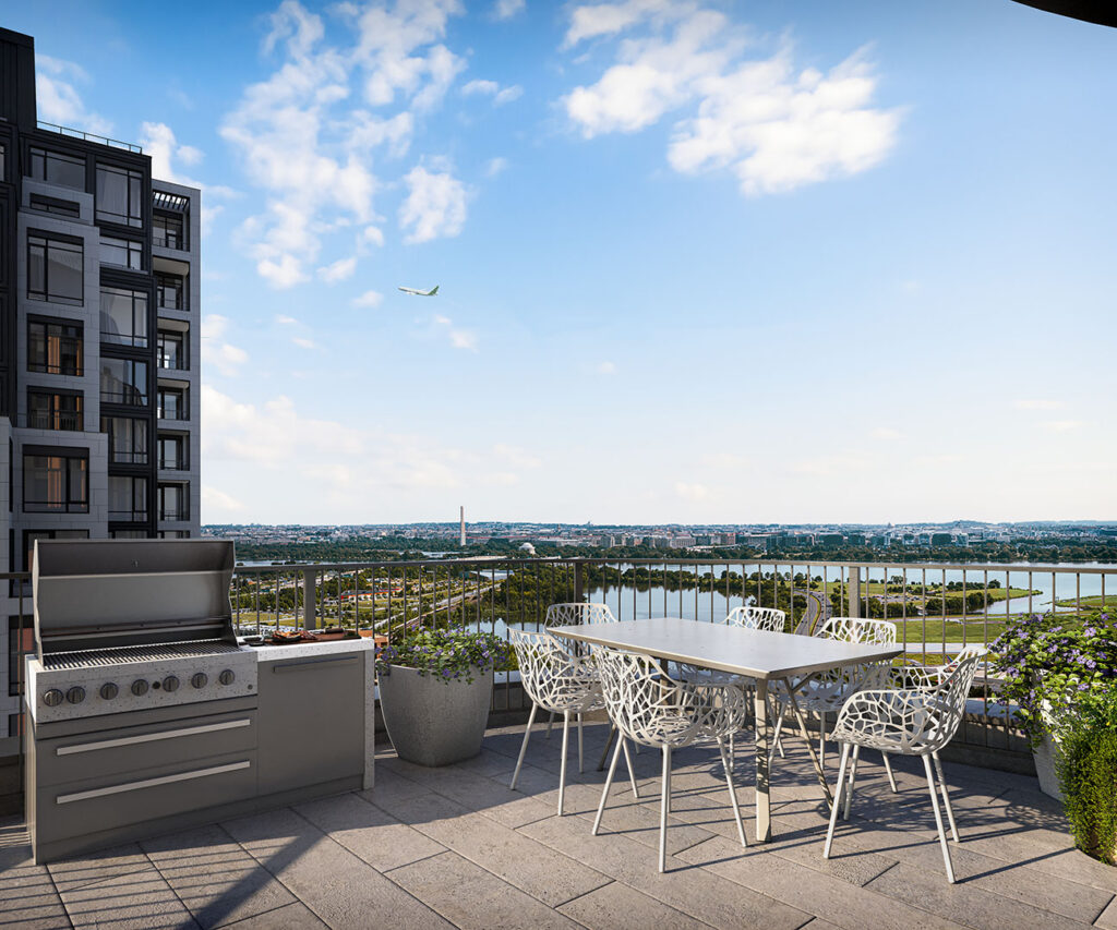 34-National Landing-South Tower-Rooftop Indoor Lounge-Terrace-R01