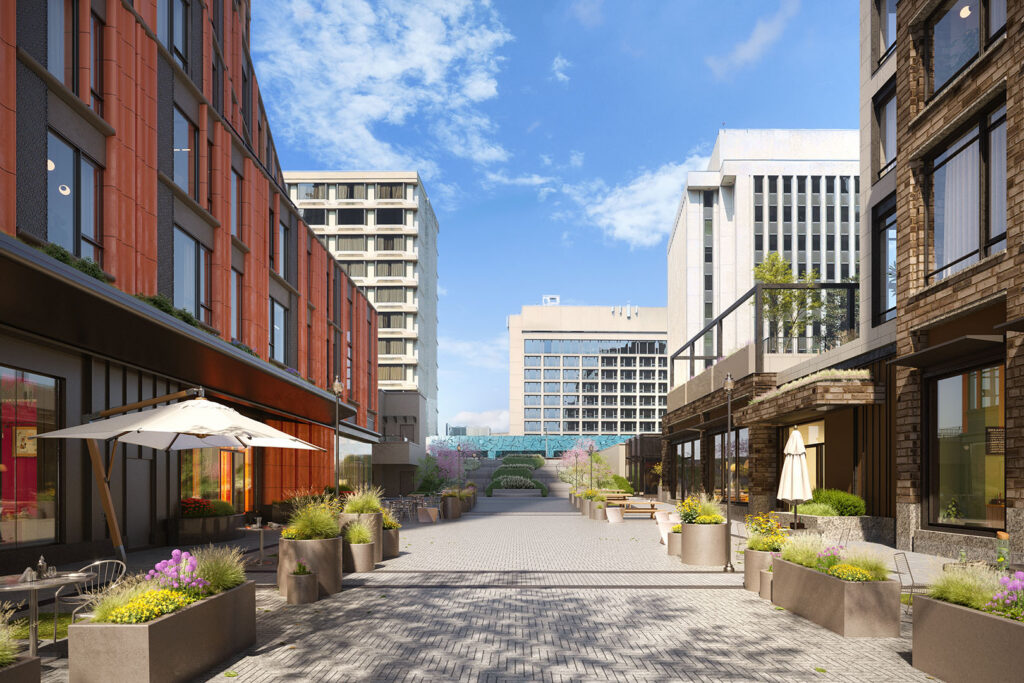 National Landing - Plaza in Between Buildings-R03