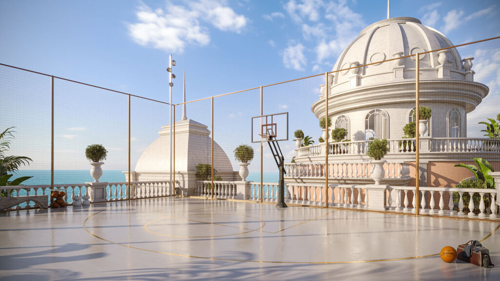 Raffles The Palm Dubai-Render H - Baskteball Court-R02