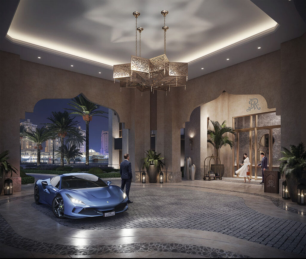 St Regis Marsa-Residential Entrance Port Cochere-R01-2K-A